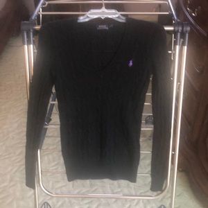 Polo v- neck sweater